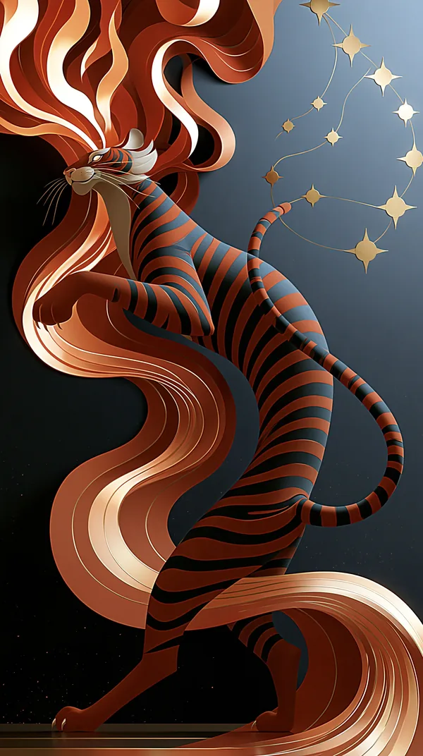 尾 Tail — I Ching Oracle card artwork