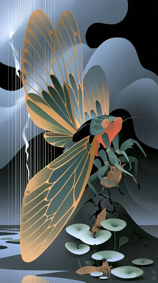 惊蛰 Awakening of Insects — I Ching Oracle card artwork