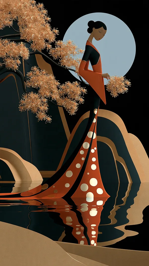 秋分 Autumn Equinox — I Ching Oracle card artwork