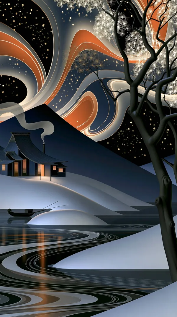 大寒 Major Cold — I Ching Oracle card artwork